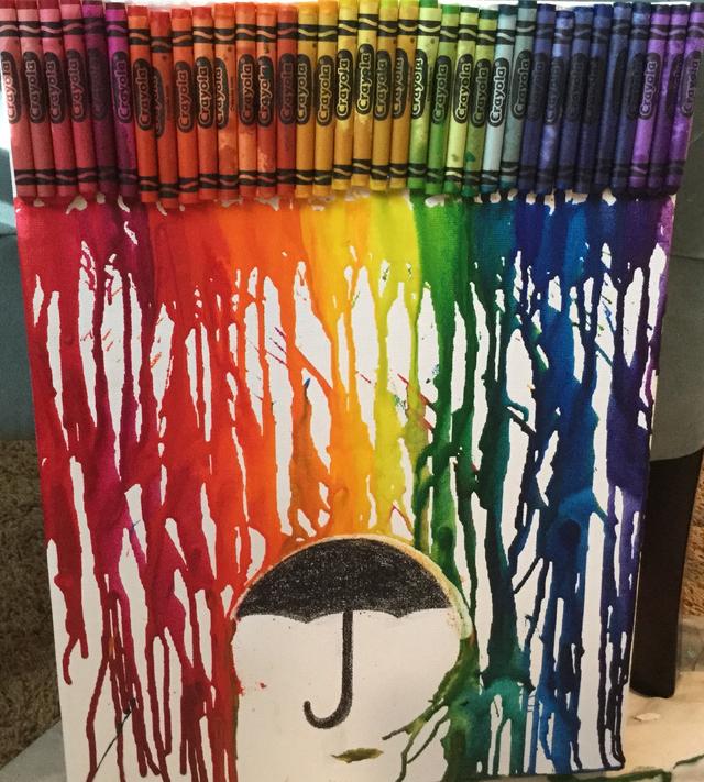 640x711 How To Create A Crayon Painting. - Crayon Painting