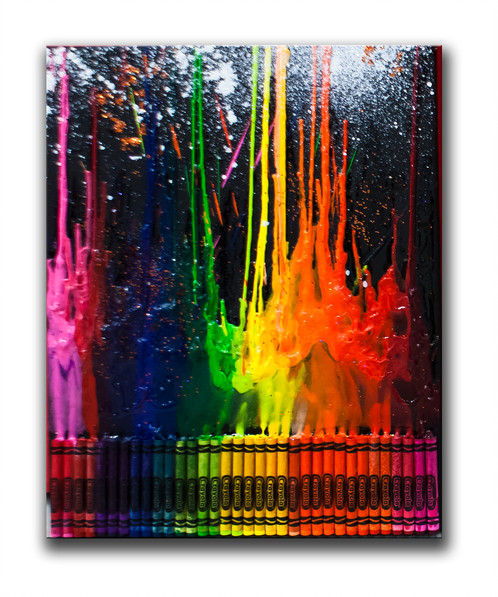 498x597 Crayon Painting Fireworks Groups Of 10 Or Less - Crayon Painting