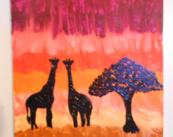 340x270 Owl Melted Crayon Painting - Crayon Painting Images