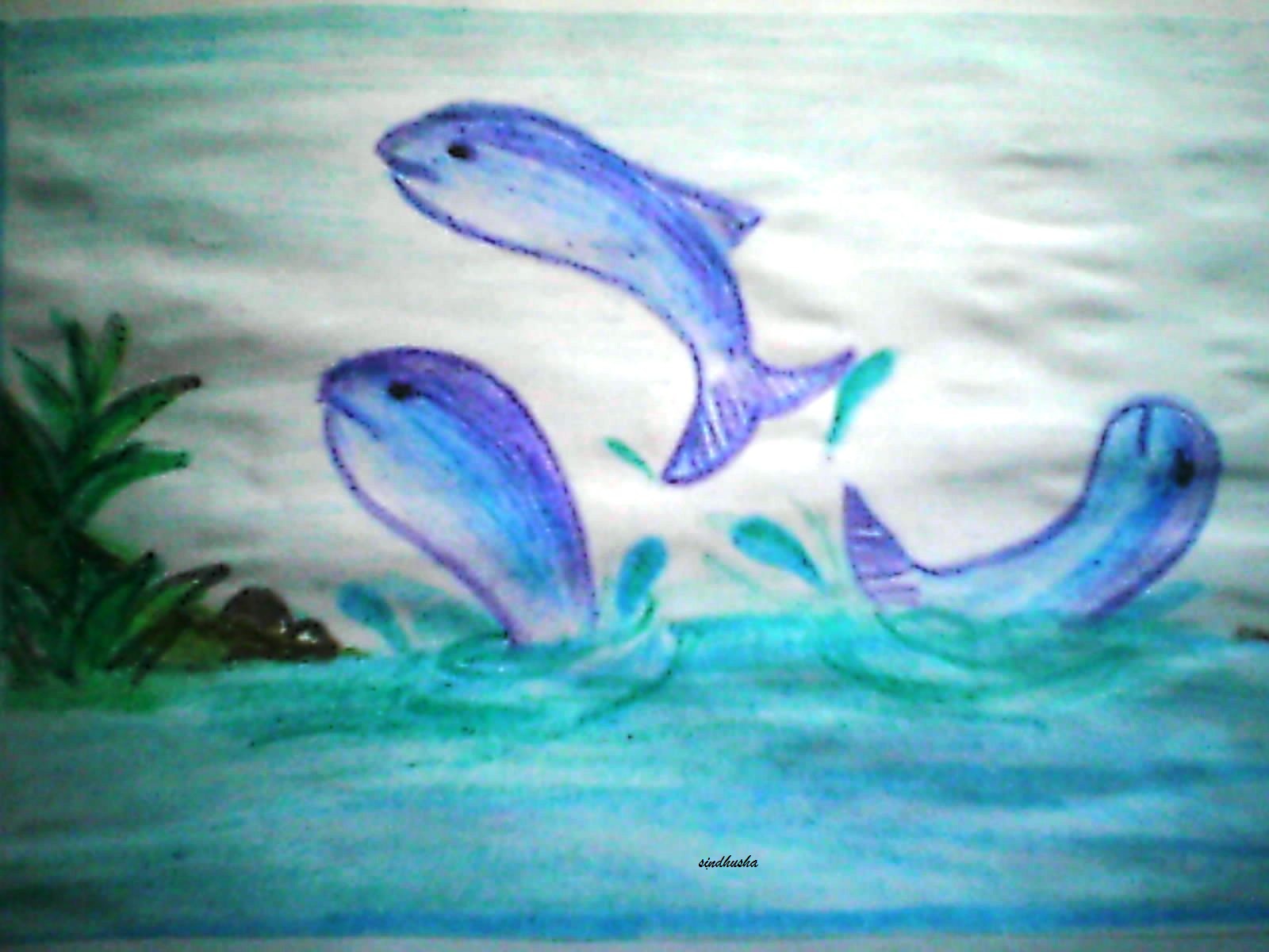 1600x1200 Shark Crayon Painting - Crayon Painting Images