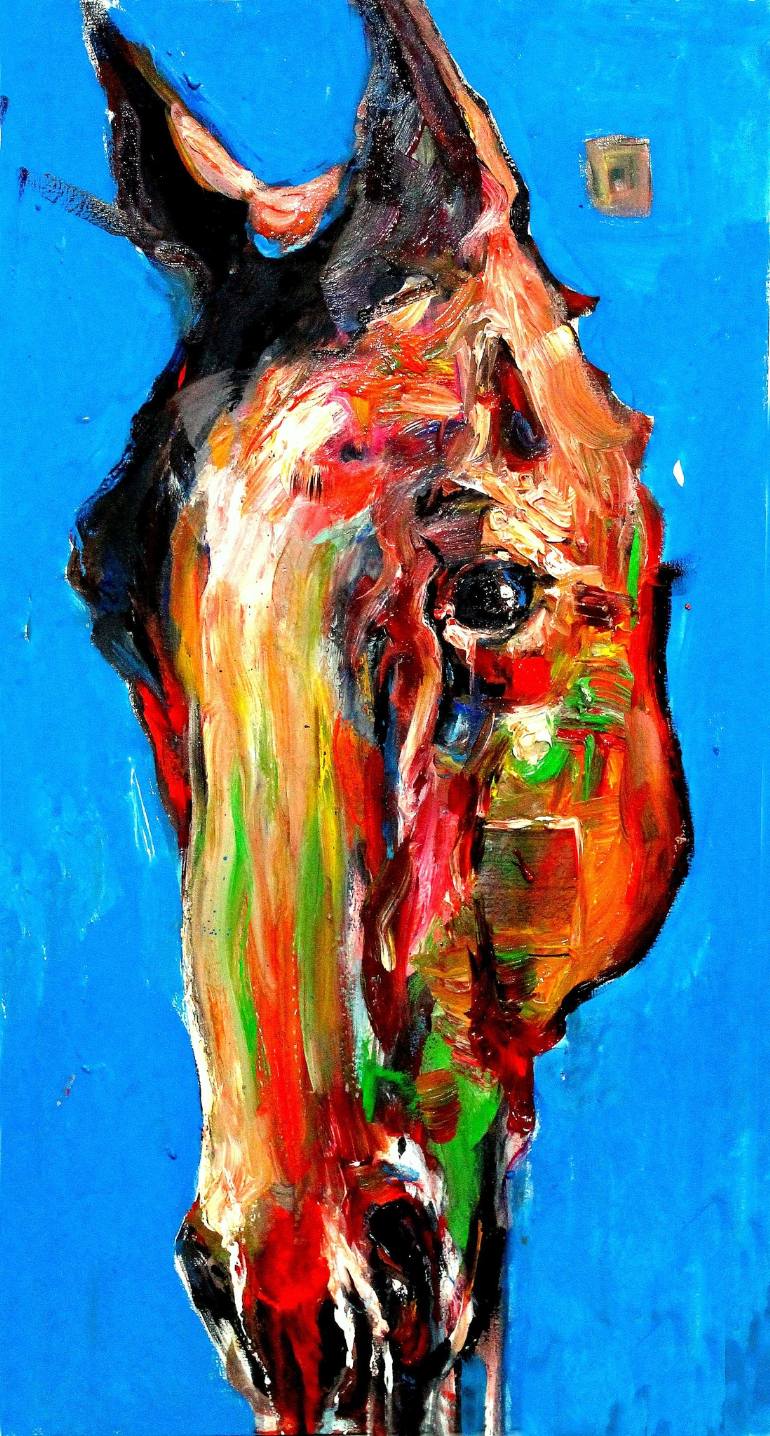 770x1436 Saatchi Art Crazy Horse Painting By Massimo Damico - Crazy Horse Painting