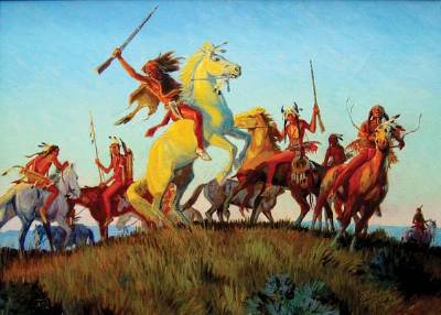 400x286 Bernard Preston Thomas - Crazy Horse Painting