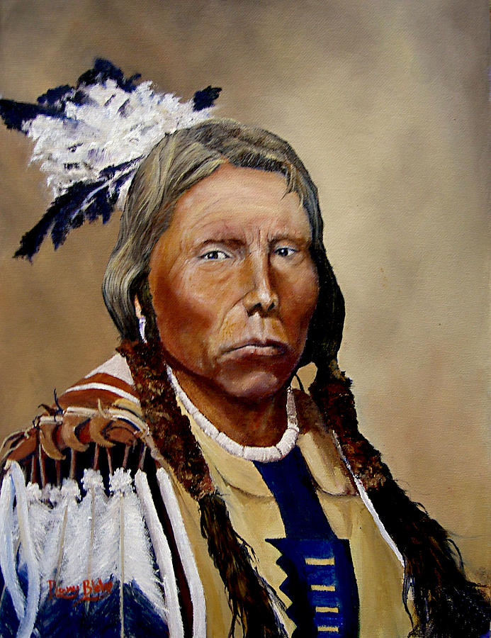 693x900 Chief Crazy Horse Painting By Barry Blake - Crazy Horse Painting