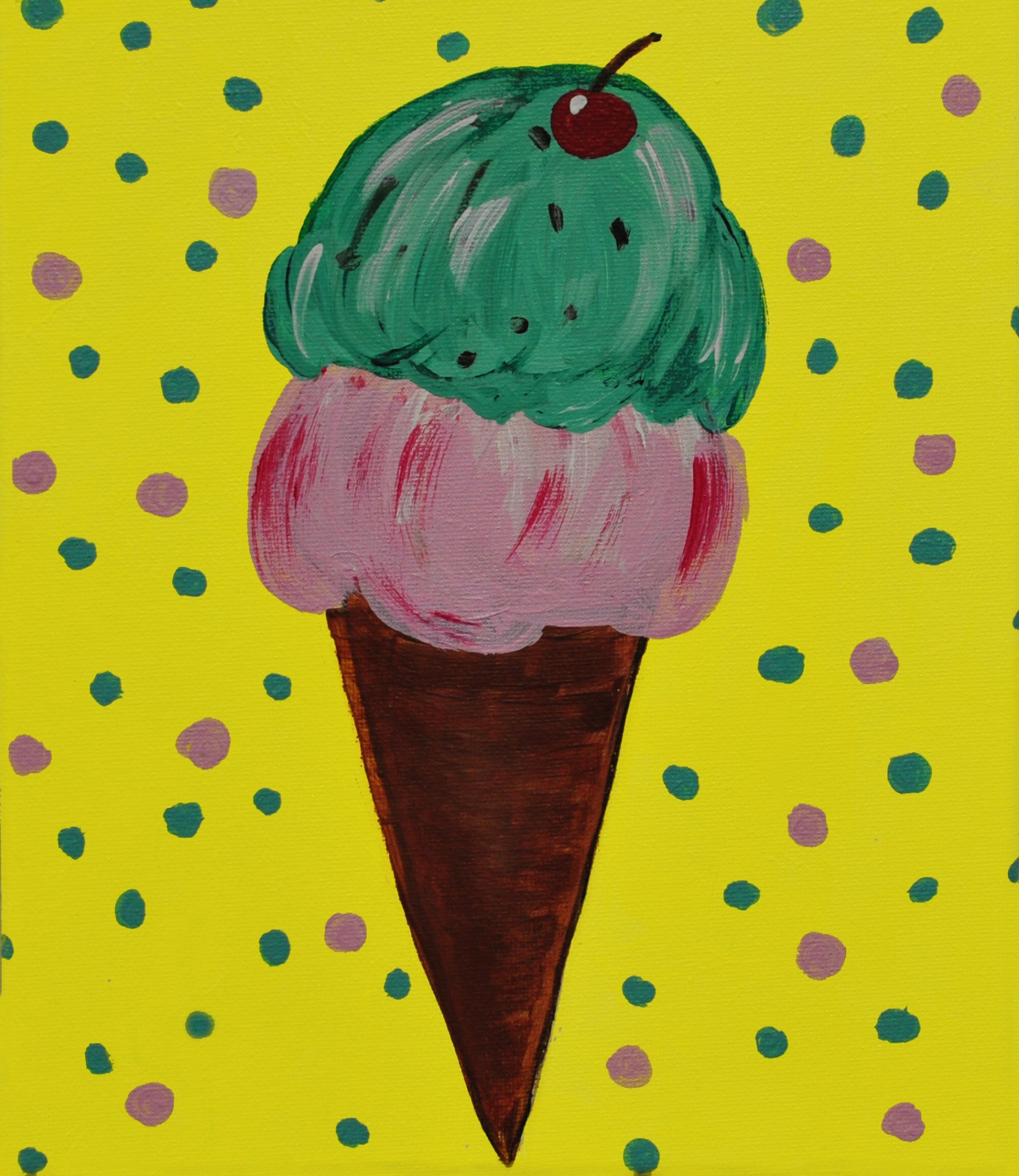 1734x2000 Kids Painting Party! Ice Cream! (Feb 20, 2016) - Cream Painting