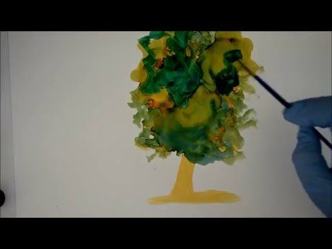 480x360 How To Paint A Tree Using Alcohol Ink On Yupo - Create Painting Online