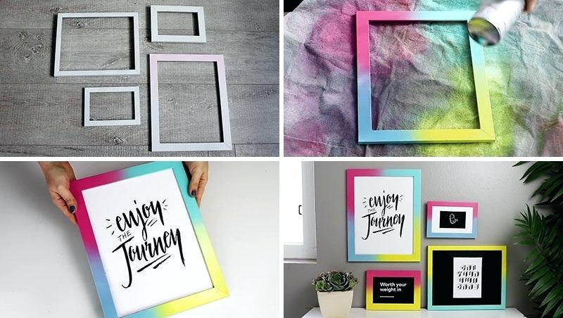 800x452 Diy Frames Create Your Own Easy Colorful Gallery Wall By Spray - Create Your Own Canvas Painting