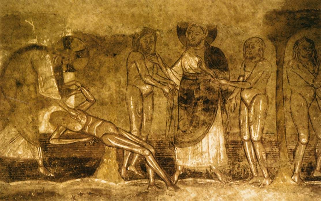 1113x700 Art Creation The Creation Of Adam And Eve By Romanesque Painter - Creation Of Adam And Eve Painting