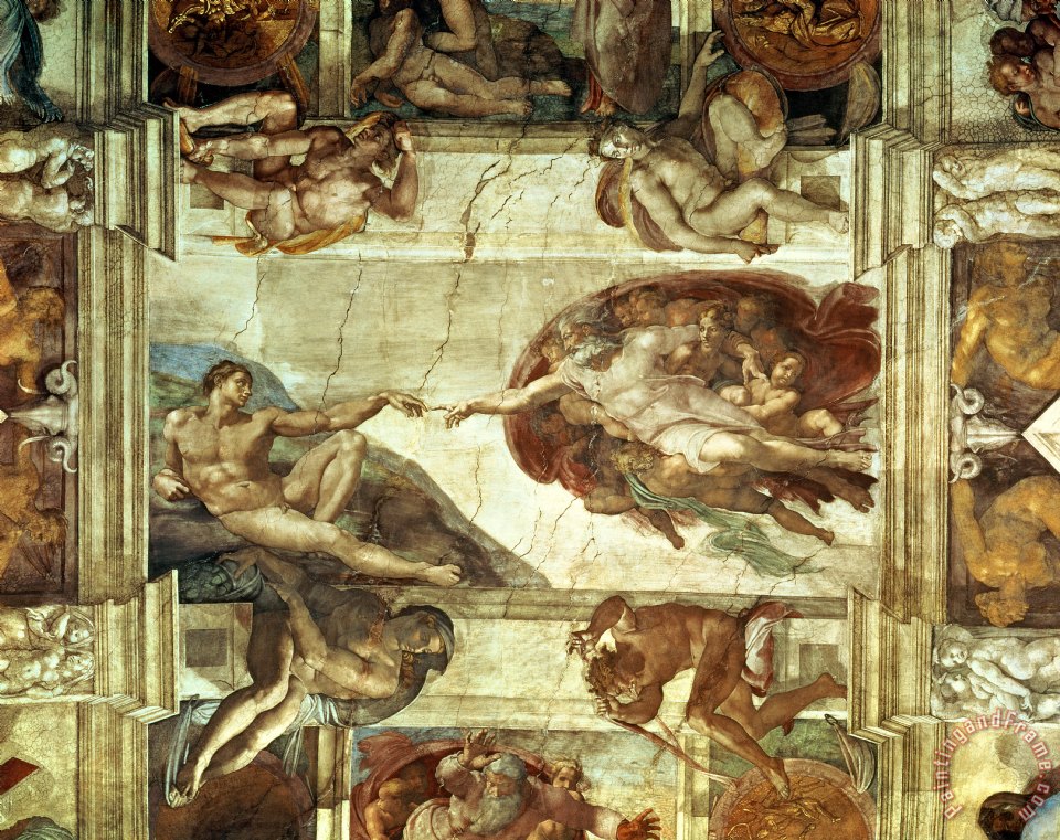 960x761 Michelangelo The Creation Of Adam Painting - Creation Of Adam Painting
