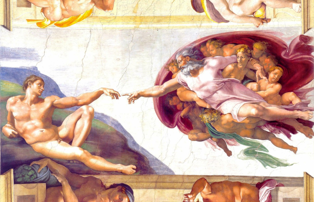 1241x800 Paintings On Genesis 1 11 - Creation Of Adam Painting