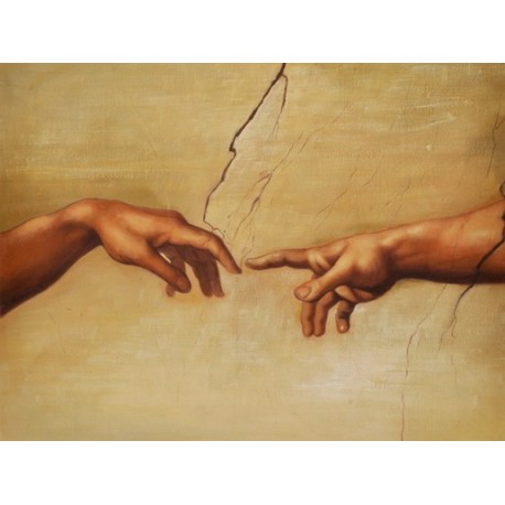 458x458 The Creation Of Adam By Michelangelo Buonarroti Oil Painting - Creation Of Adam Painting