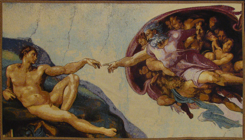 800x457 The Creation Of Adam Tapestry - Creation Of Adam Painting
