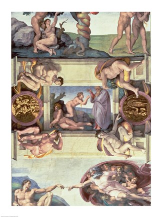 324x432 Sistine Chapel Ceiling (1508 12) The Creation Of Eve, 1510 Fine - Creation Of Eve Painting
