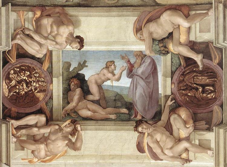 750x552 Sistine Chapel Ceiling Creation Of Eve, 1510 - Creation Of Eve Painting