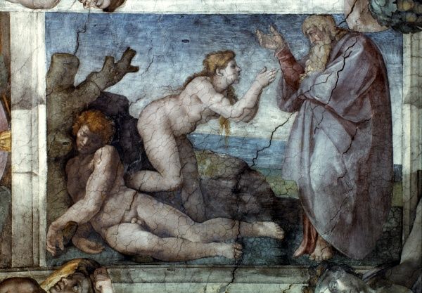 600x417 Michelangelo Eve. Creation Of Eve. Sistine Chapel Ceiling, Fresco - Creation Of Eve Painting