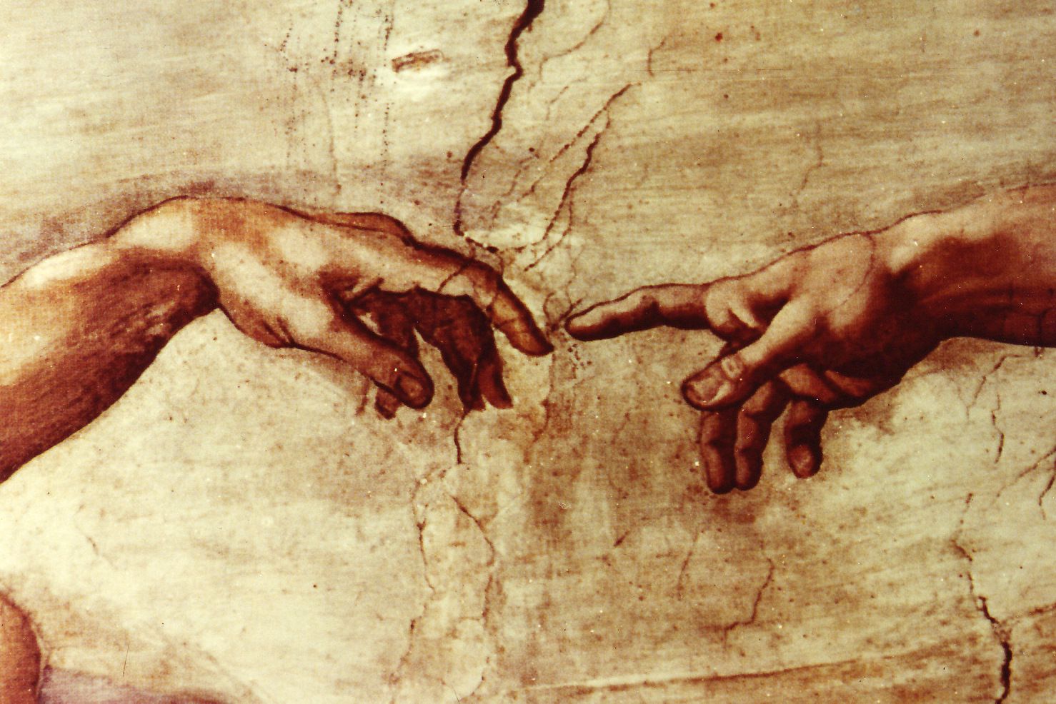 1478x986 Michelangelo On Painting Sistine Chapel Ceiling - Creation Of Man Painting