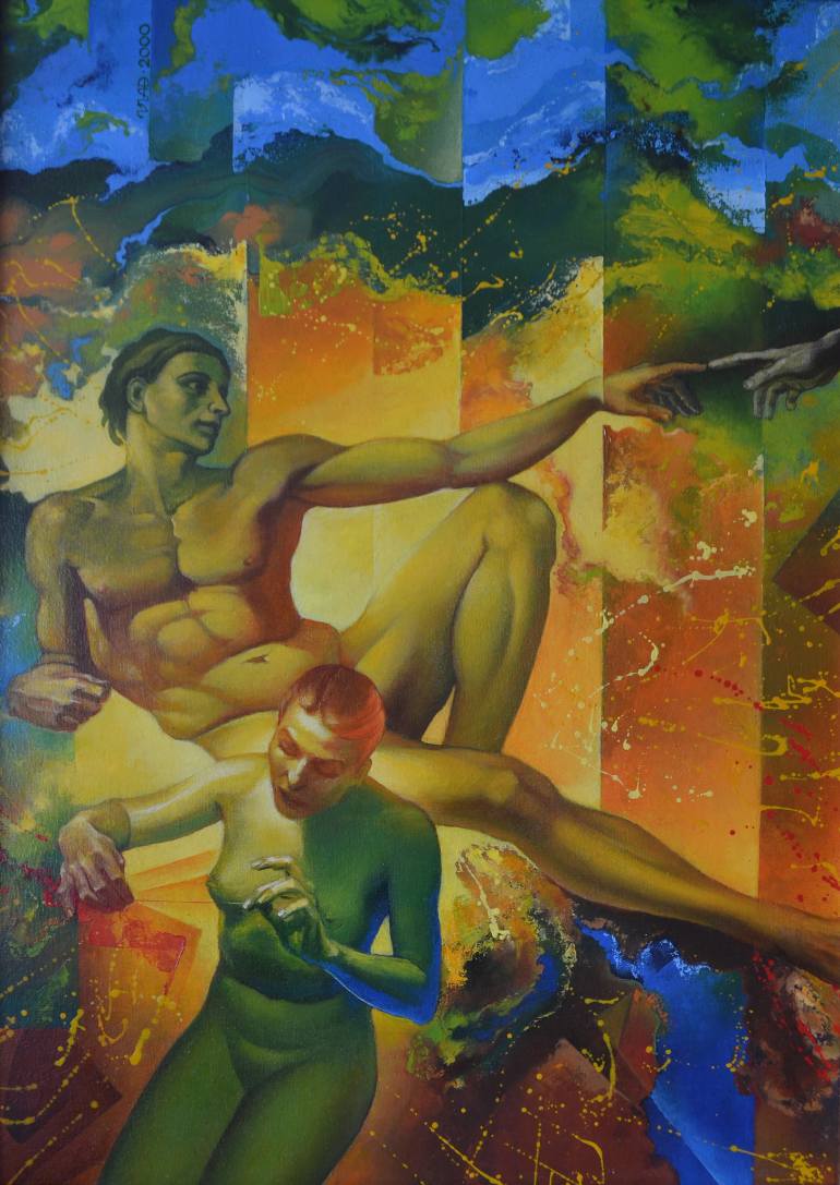 770x1087 Saatchi Art The Creation Of Man Painting By Vlad Tasoff - Creation Of Man Painting