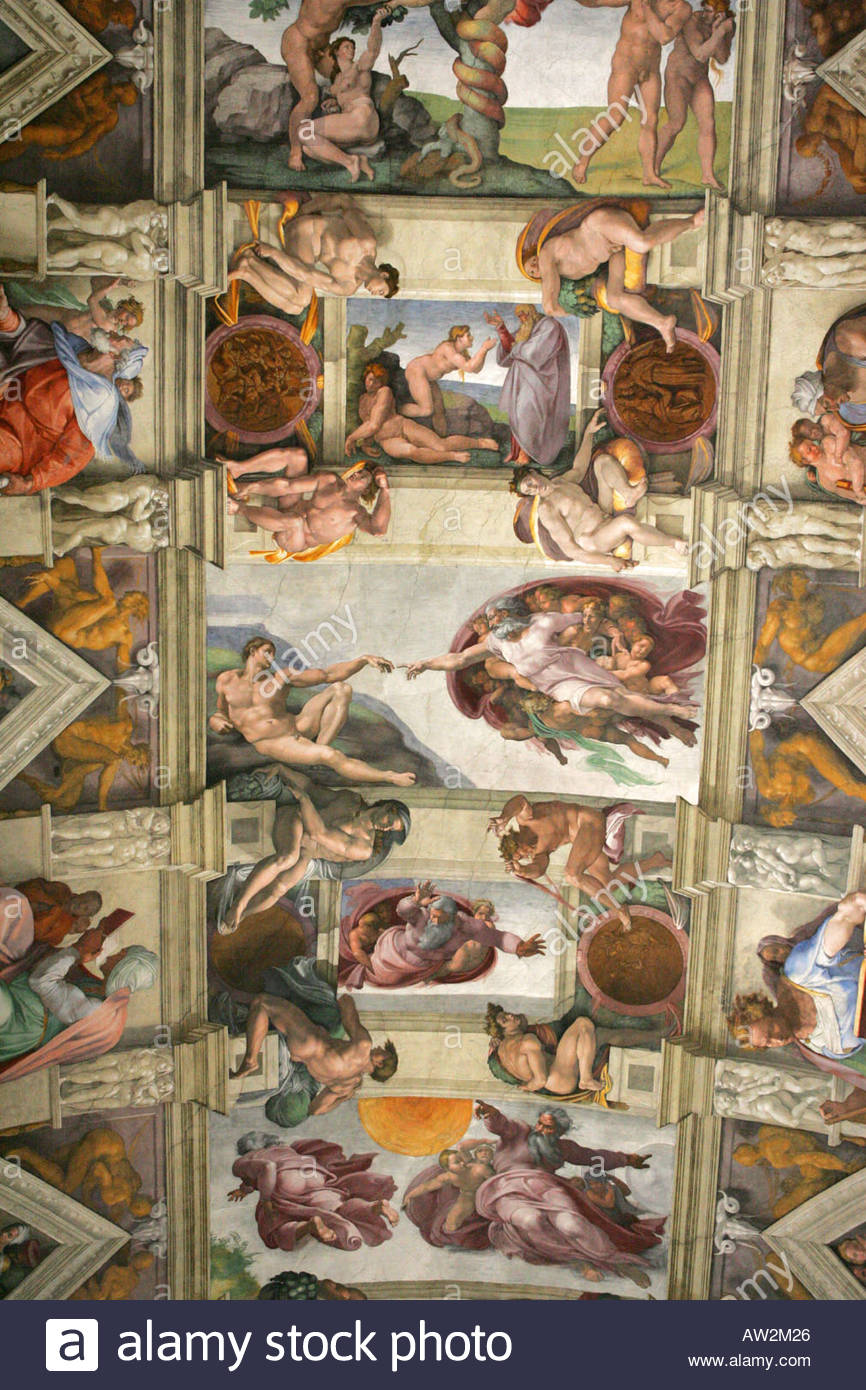 866x1390 Touching Of Hands World Famous Creation Of Man Ceiling Painting By - Creation Of Man Painting