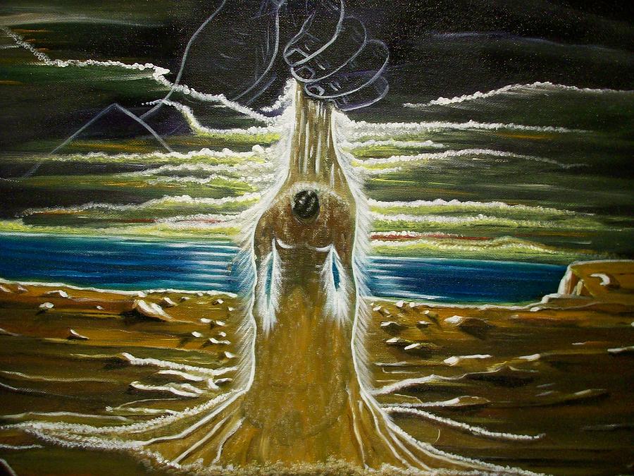 900x675 Creation Of Man Painting By Roejae Baptiste - Creation Of Man Painting