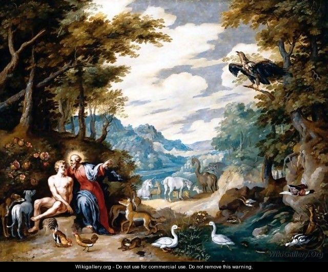 640x531 The Creation Of Adam In The Garden Of Eden - Creation Of The World Painting