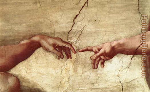 525x322 Michelangelo Buonarroti Creation Of Adam Hand Painting Anysize 50 - Creation Painting