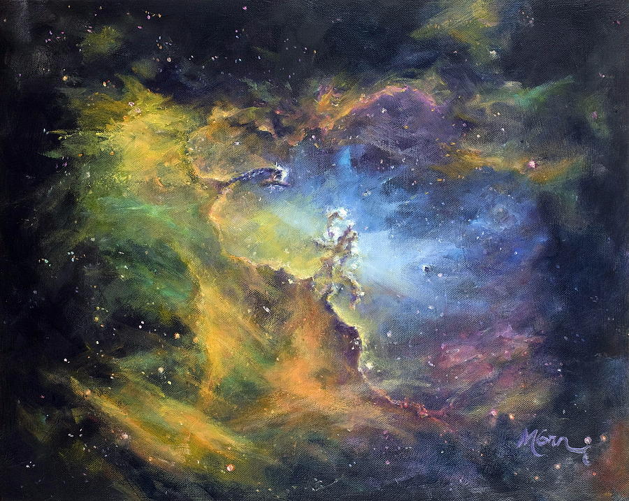 900x717 Pillars Of Creation Painting By Marie Green - Creation Painting
