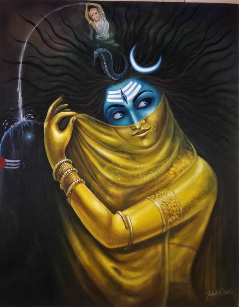 770x989 Saatchi Art Creation And Destruction Of Lord Shiva - Creation Painting