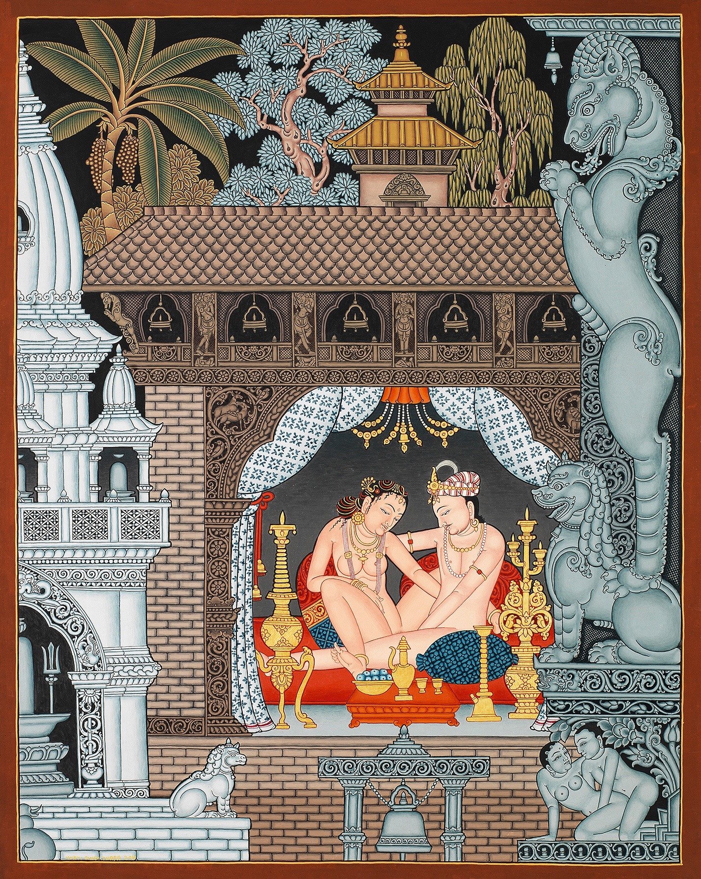 1426x1788 Creation By Mukti Singh Thapa Thangka Mahakala Fine Arts - Creation Painting