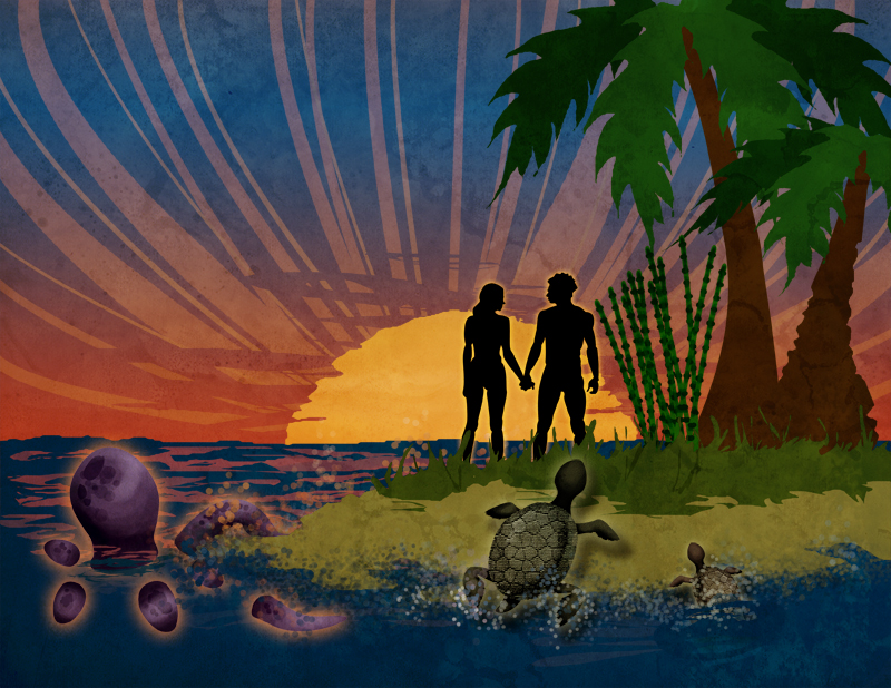 800x618 Book O Creation Myths Hawaii 4 By Waxwng - Creation Story Painting