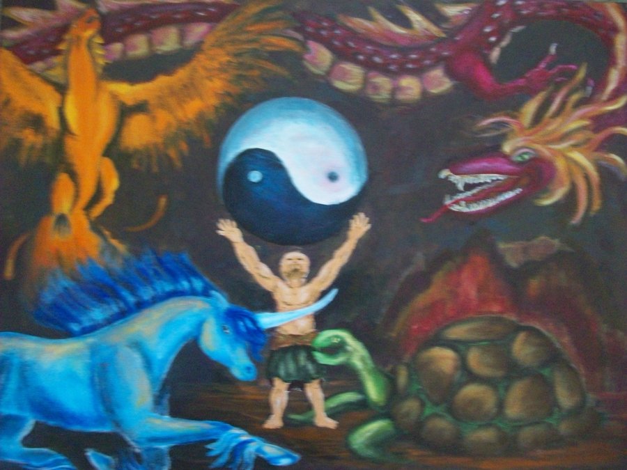 900x675 Chinese Creation Myth By Silvermist530 - Creation Story Painting