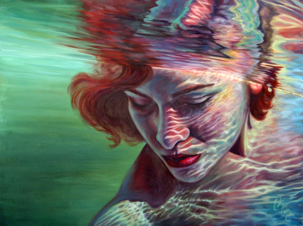 1024x765 Simply Creative Paintings Of Women Submerged In Water By Erika Craig - Creative Painting