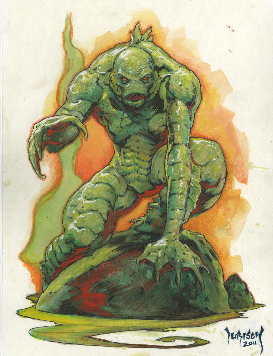 900x1173 Creature From The Black Lagoon By Dubisch - Creature From The Black Lagoon Painting