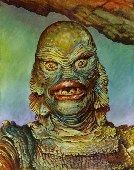 554x703 Creature From The Black Lagoon. No Pin - Creature From The Black Lagoon Painting