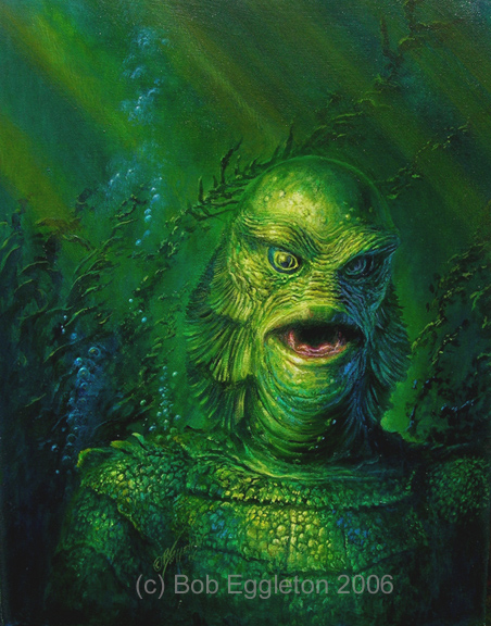 452x576 Kraken Painting Pin Research - Creature From The Black Lagoon Painting