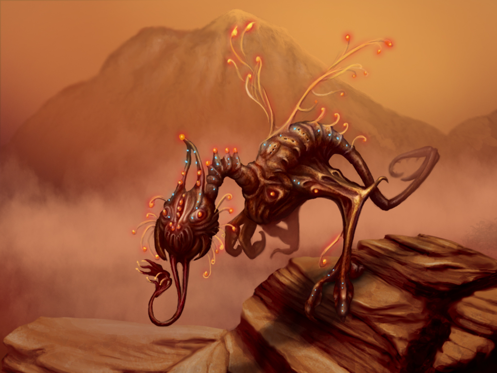 1024x768 Creature Painting Pactice By Anikoo - Creature Painting