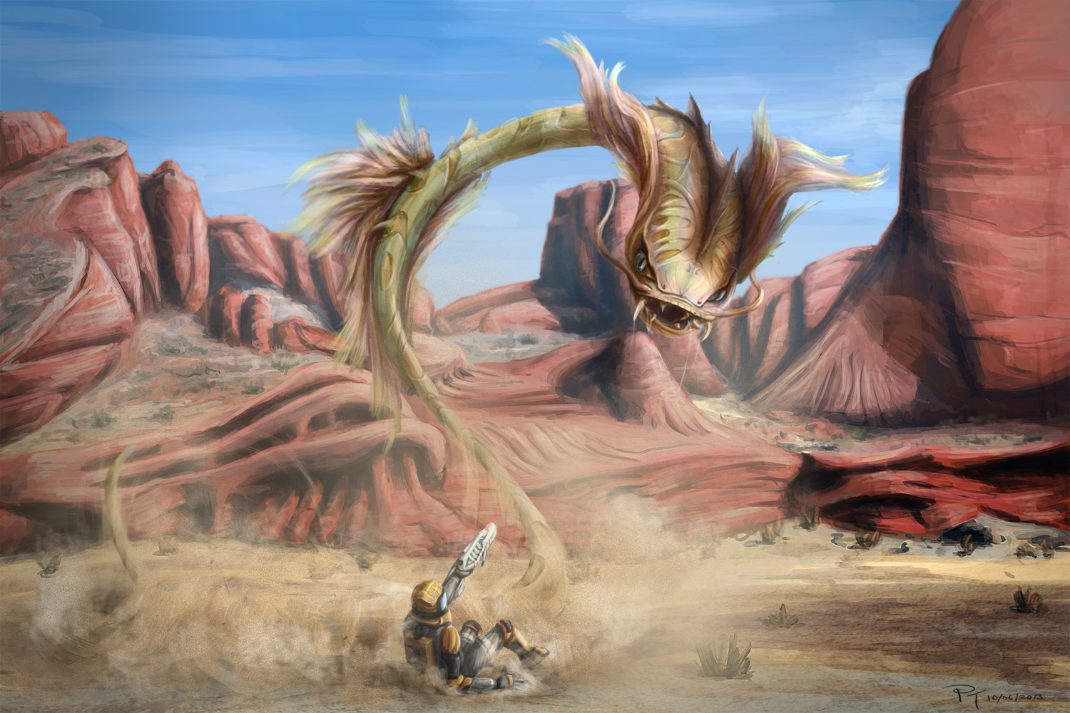 1500x1000 Desert Creature Art Of Pablo Tochez - Creature Painting