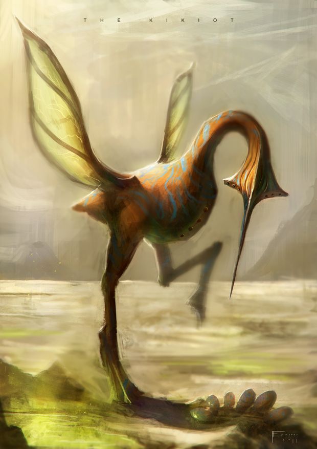 620x877 The Kikiot By Tomedwardsconcepts On Sci Fi - Creature Painting