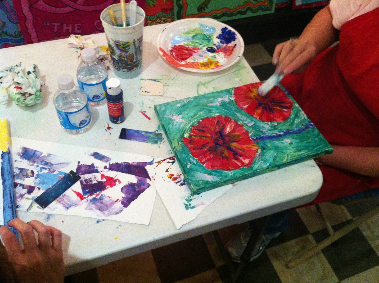 1600x1195 Push Past Ordinary Painting With A Credit Card Class - Credit Card Painting