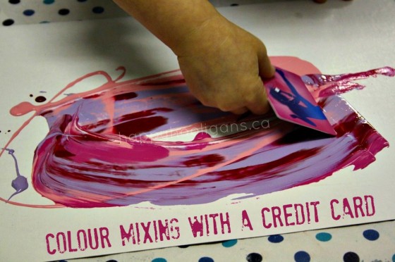 560x372 Scrape Painted Valentines - Credit Card Painting