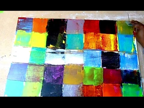 480x360 Acrylic Abstract Painting Technique With Credit Card Abstract - Credit Card Painting