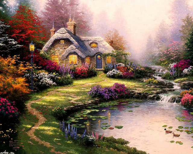 640x511 Diy 5d Diamond Painting Diamond Embroidery Mosaic Cross Stitch - Creek Painting