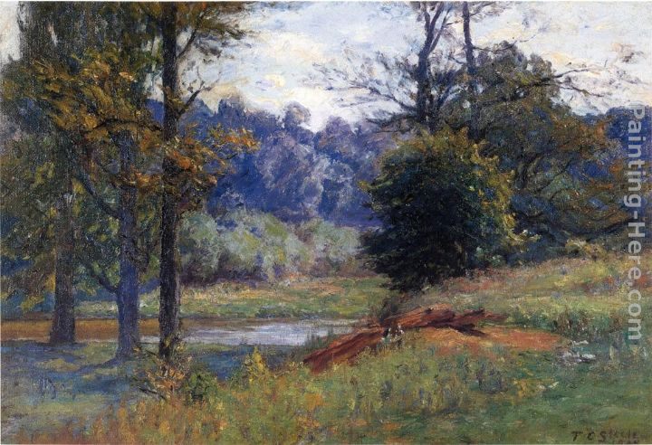 720x492 Theodore Clement Steele Along The Creek Painting Best Paintings - Creek Painting