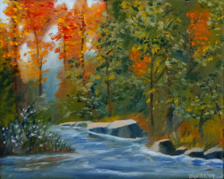 Creek Painting at PaintingValley.com | Explore collection of Creek Painting