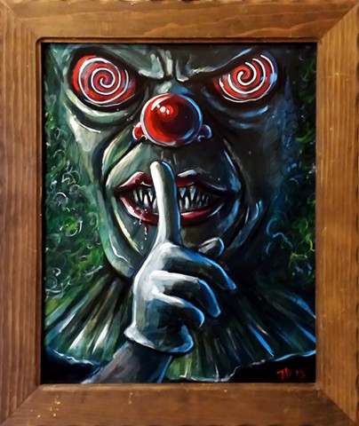 404x480 Art By Jared - Creepy Clown Painting