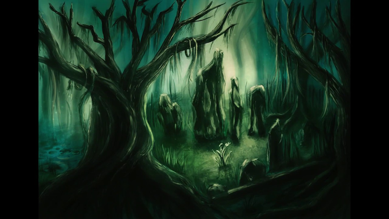 1280x720 How To Paint A Creepy Forest Scene - Creepy Forest Painting
