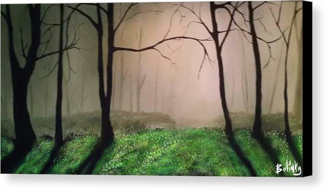 642x376 Creepy Forest Canvas Print Canvas Art By Gary Bolinky - Creepy Forest Painting