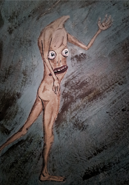 500x715 New Art Creepy Painting Forego Reality - Creepy Painting