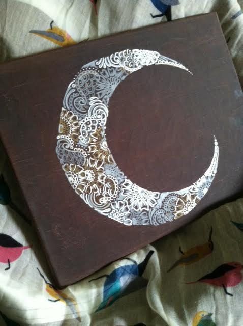 478x640 Crescent Moon - Crescent Moon Painting