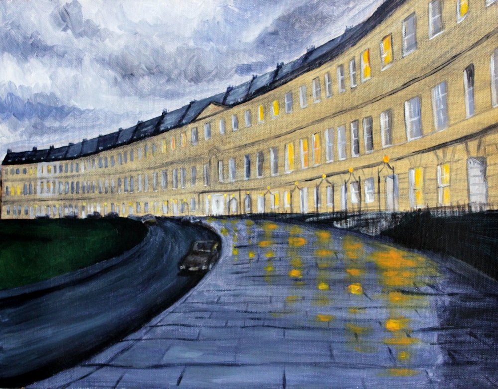 1000x780 Painting Lansdown Crescent Bath Fiona Coulter's Blog - Crescent Painting