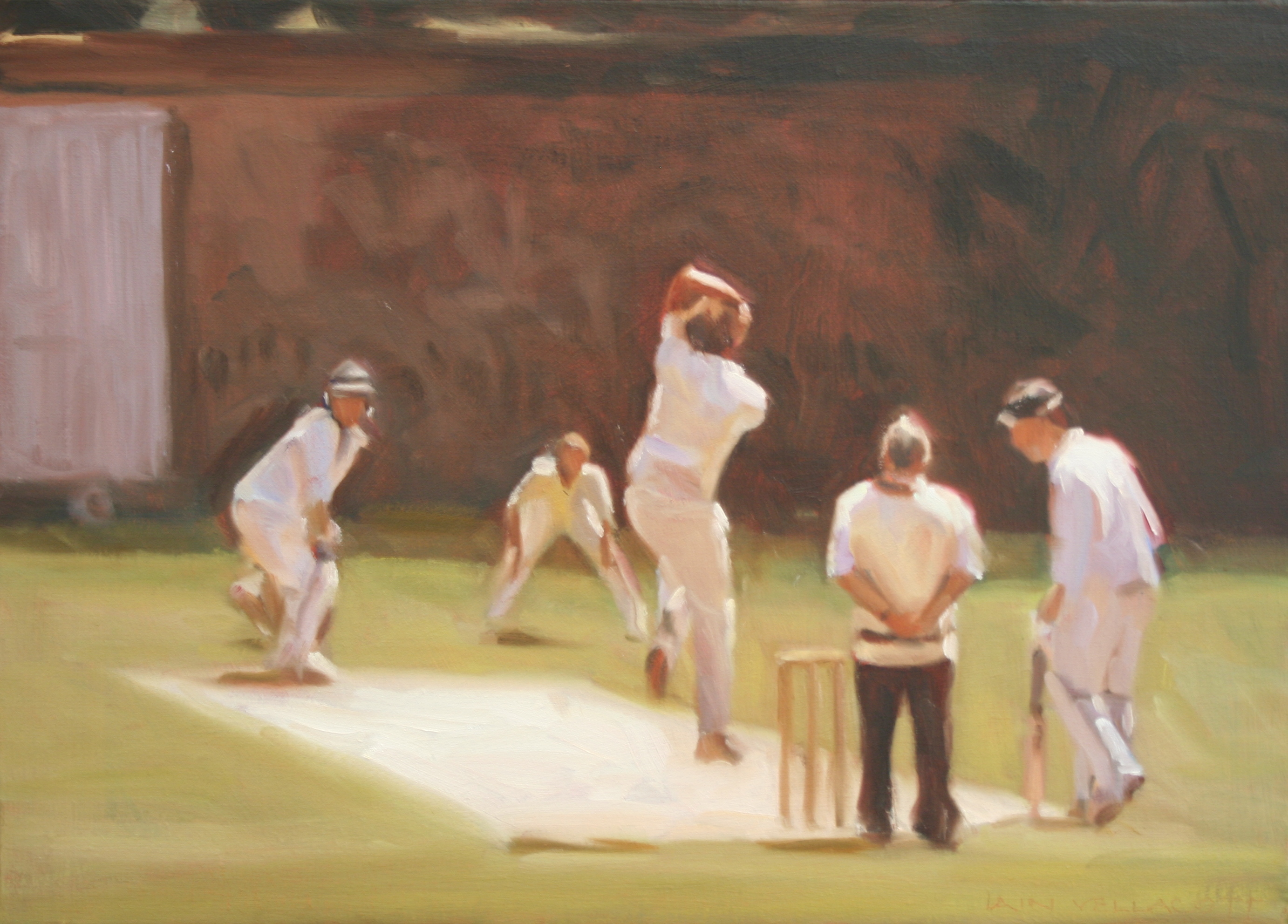 2765x1984 Cricket Painting Painting Inoils - Cricket Painting