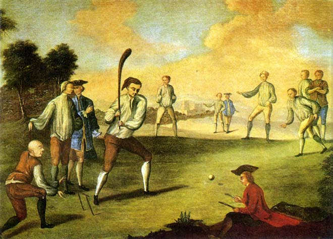 660x473 Cricket On The Artillery Ground, Finsbury, 1743 Cricket Te Ara - Cricket Painting